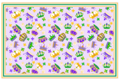 Mardi Gras Crown Tablecloth