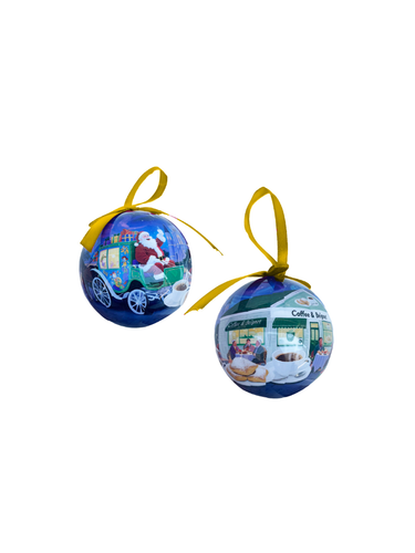 Coffee and Beignet Globe Ornament
