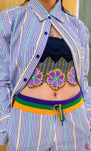 Black Floral Embroidered Crop Top