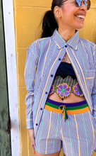 Black Floral Embroidered Crop Top