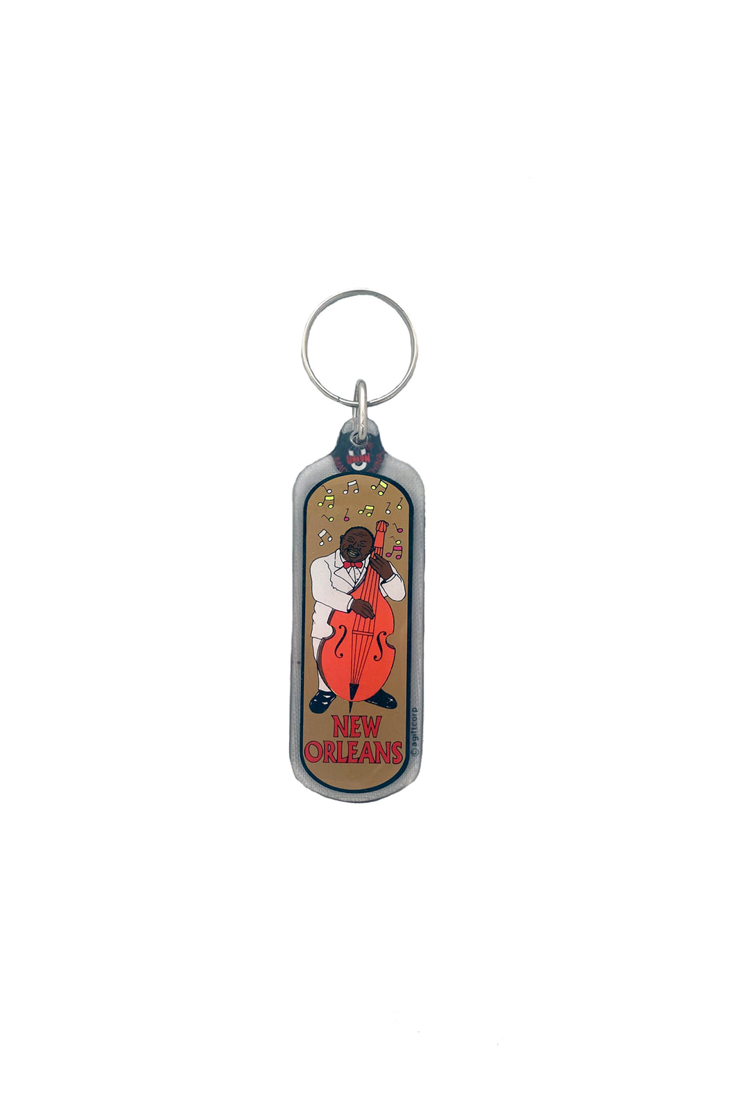 New Orleans Acrylic Jazz Bass Keychain