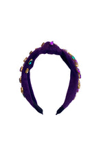 Headband with Jewels - Dark Purple