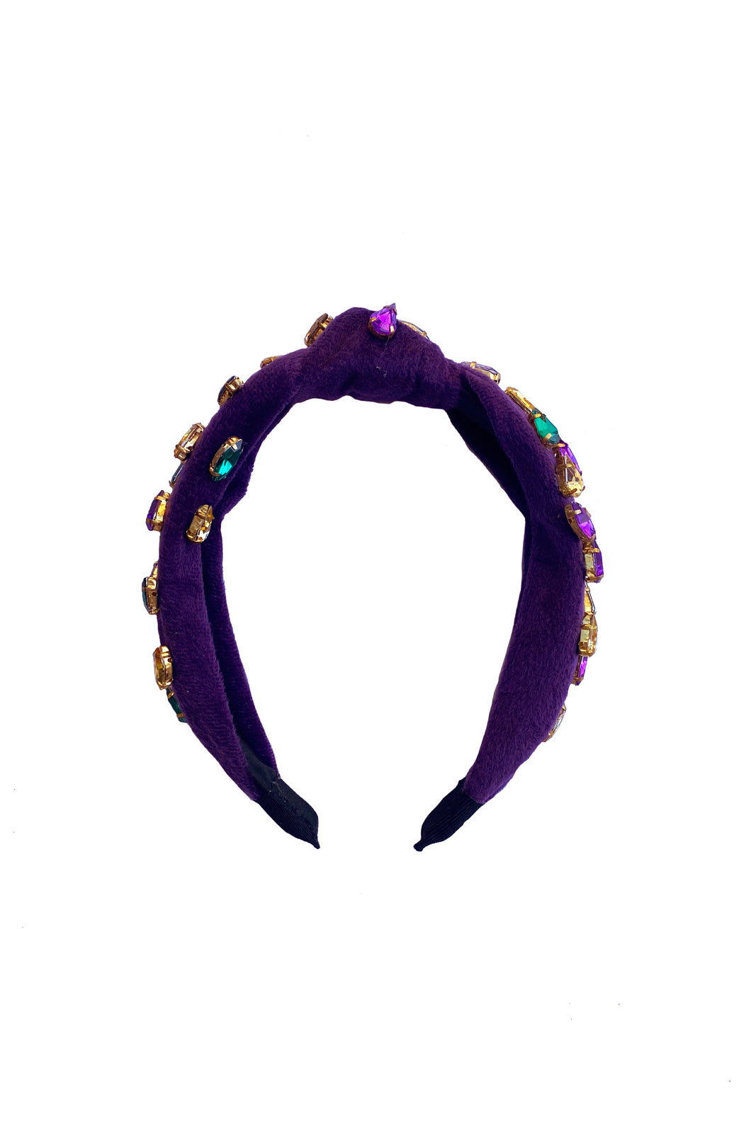Headband with Jewels - Dark Purple