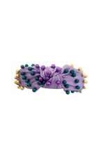 Pearl Headband - Purple with Purple, Green, and Gold Beads