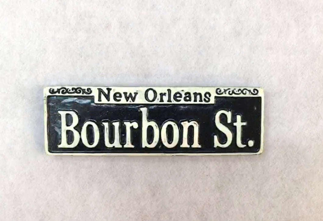 Bourbon St Street Sign Magnet