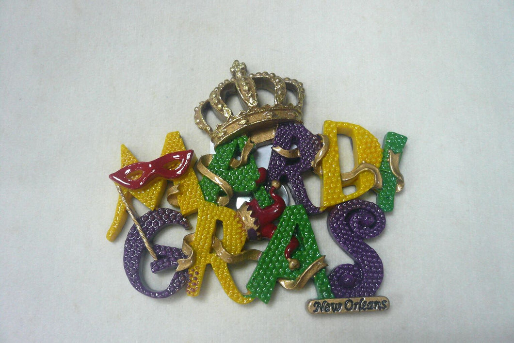 Mardi Gras with Crown Magnet