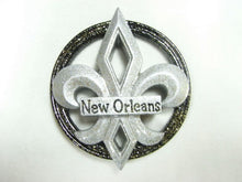 Fleur de Lis Silver and Gold Circled Magnet