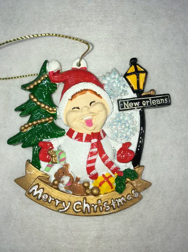 Happy Caroler for New Orleans' Christmas