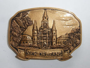 Vintage Bronze Colored Cathedral Jackson Square Magnet
