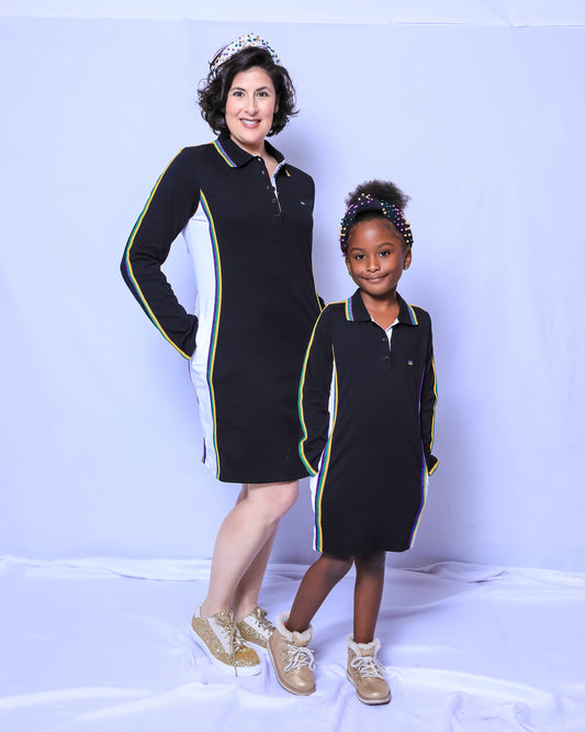 Robe noire lurex pour jeune fille