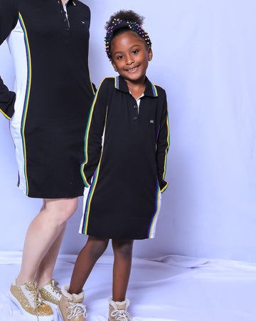 Robe noire lurex pour jeune fille