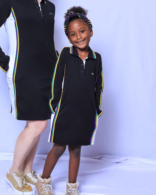 Robe noire lurex pour jeune fille