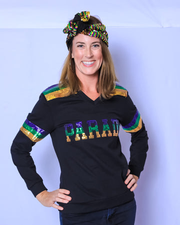 T-shirt PARADE vintage pour adulte en molleton - Noir