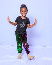 Sequin Joggers Purple, Green, and Gold Youth Classic