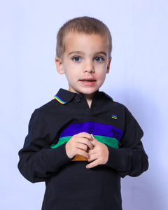 Black Chest Stripe Toddler Long Sleeve