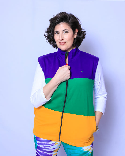 Rugby Adult Wide Panel Sleeveless Zip Up Vest