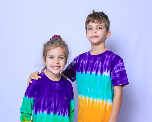 Tie Dye Stripe Youth Short Sleeve