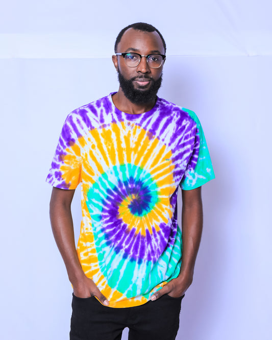Tie Dye Swirl Adult Short Sleeve Shirt