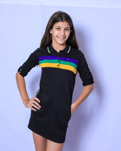 Black Chest Stripe Junior Dress