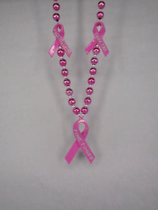 Pink Ribbon Breast Cancer Awareness Bead