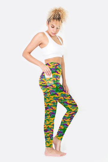 Leggings de elastano para adultos - Camuflaje