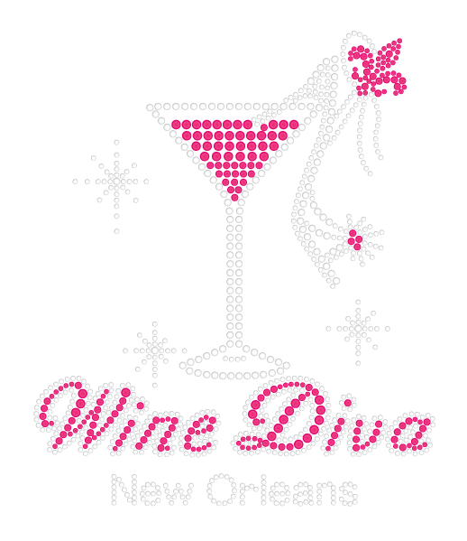 Wine Diva Rhinestone Shirt with Stiletto T-Shirt (Short or Long Sleeve)