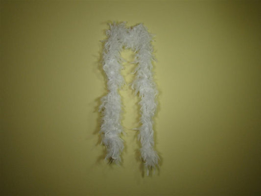 Boas en plumes couleur blanc uni