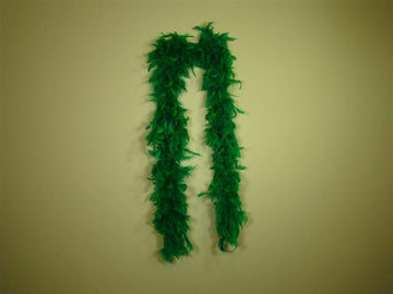 Boas de plumas de color verde liso