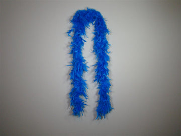 Boas de plumas de color azul real brillante