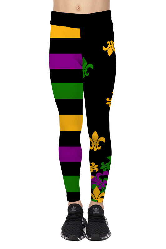 Mallas de Spandex para Jóvenes - Flor de Lis y Rayas