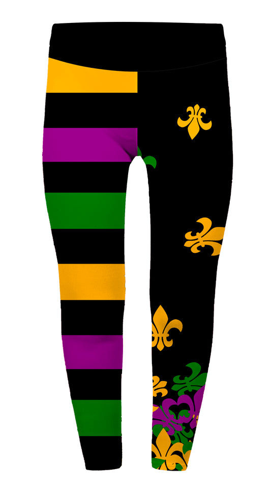 Mallas de Spandex para Jóvenes - Flor de Lis y Rayas