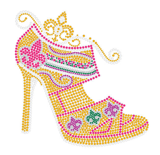 Gold Stiletto Sandal with Fleur de Lis Details Rhinestone Tshirt
