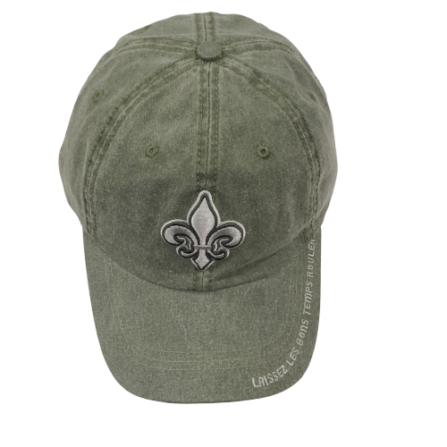 Adult Embroidered Fleur de Lis Cap - Available in Black or Green