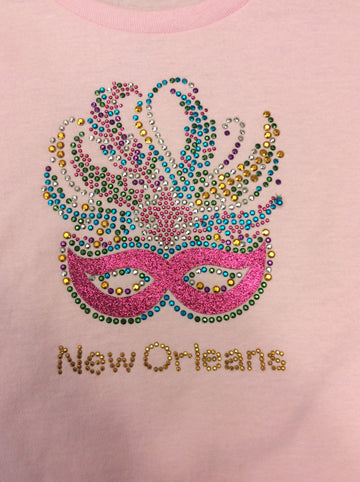 Camiseta infantil de mascarada con pedrería