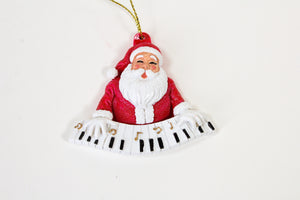 Santa Playing the Keyboard Ornament