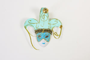 Face Mask Magnet with Jester Bells and Ribbons (Multiple Colors)