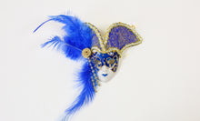 Face Mask Magnet with Royal Headpiece and Side Feathers (Multiple Colors)