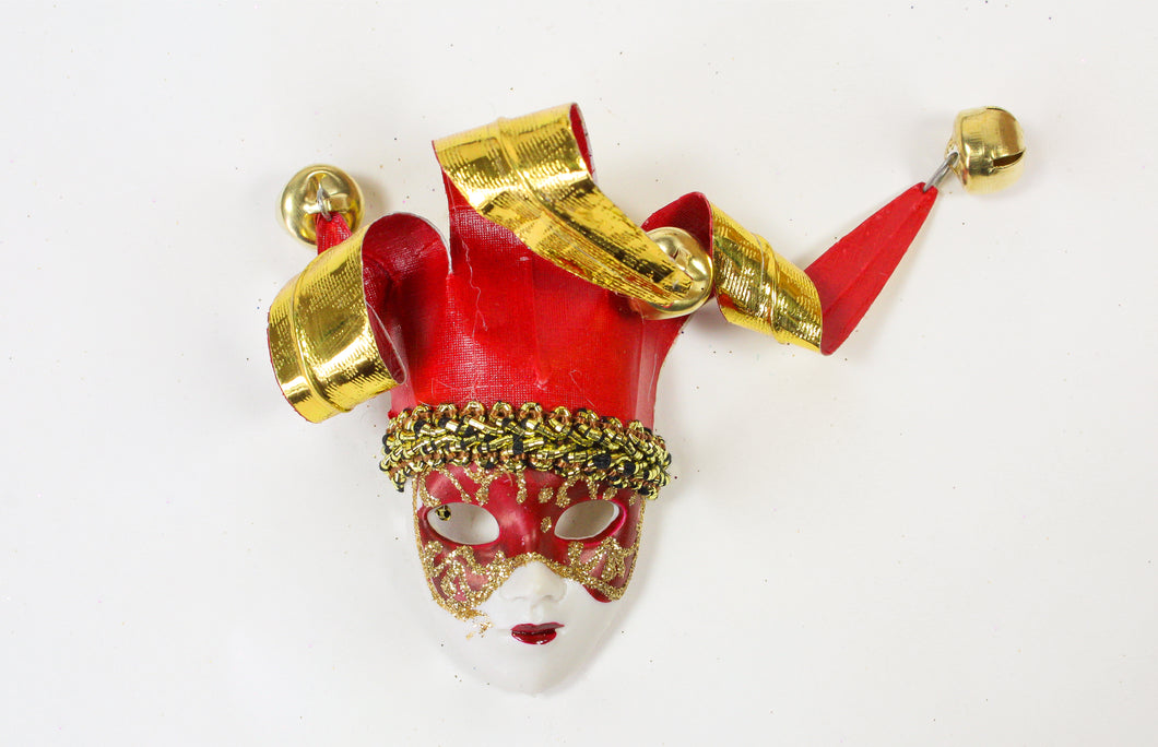 Face Mask Magnet with Swirly Jester Headpiece (Multiple Colors)