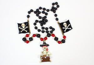 Skeleton Pirate with Pirate Flags Bead