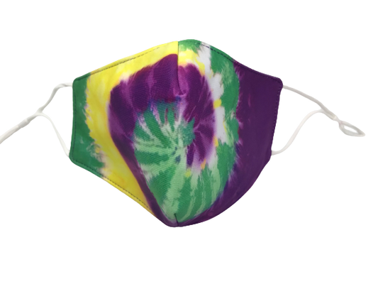 Masque Tie-Dye Violet Vert & Doré