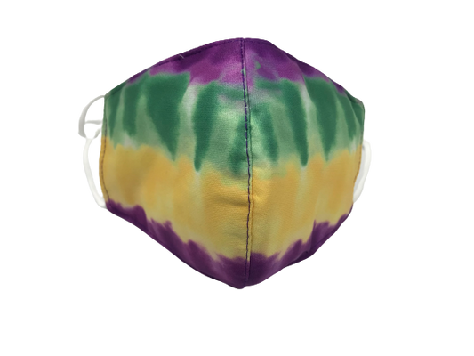 Masque Tie-Dye Violet Vert & Doré
