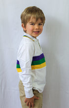 White Chest Stripe Youth Long Sleeve