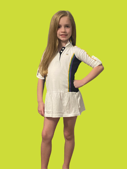 Robe enfant lurex blanc
