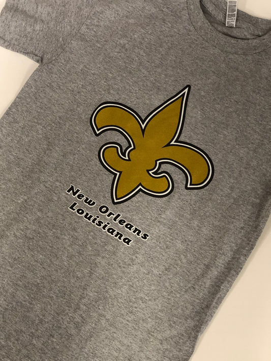 Black & Gold Fleur De Lis T-shirt