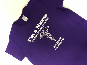 T-shirt Je suis là pour te sauver les miches, pas pour te les lécher