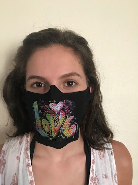 Graffiti Love Face Mask