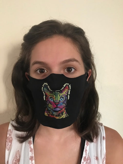 Masque de chat arc-en-ciel