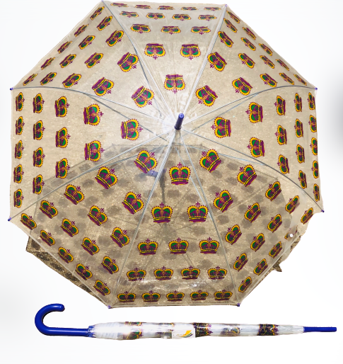 Clear Golf Umbrella with Crowns