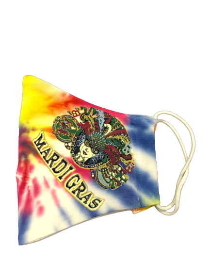Masque de protection Tie-Dye Mardi Gras