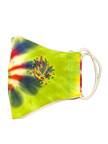 Mascarilla tie-dye de Mardi Gras